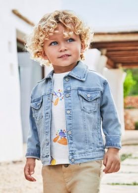 Куртка джинсова для хлопчика 3M, р.68 Блакитний Mayoral 1446