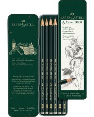 Набір чорнографітних олівців Faber-Castell Castell 9000, 6 шт 24122