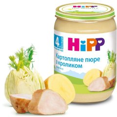 Овочево-м'ясне пюре HiPP Картопляне пюре з кроликом з 4 місяців 190 г 6173