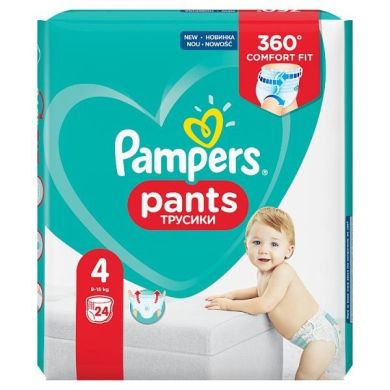 Детские подгузники-трусики Pampers Pants, размер 4, 9-15 кг, 24 шт 81713636, 24
