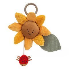 Підвіска м'яка іграшка Соняшник з сонечком Jellycat Little 20x20 FLEU2SAT, Помаранчевий