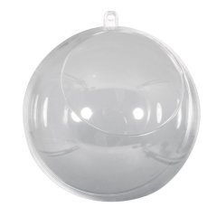 Пластиковый шар Rayher двухкомпонентный с вырезом прозрачный 12 см 1 шт 39477800