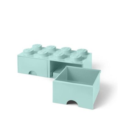 Бокс для зберігання LEGO Storage Brick Drawer 8, з ящиками, бірюзовий 40061742