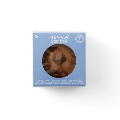 Прорезыватель Hevea Star Ball из натурального каучука HEVSTBAL, Коричневый