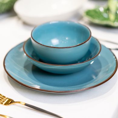 Тарелка 26,5 см, бирюза Feeling Turquoise M&eacute;dard de Noblat AH59CCB0001AP, 26
