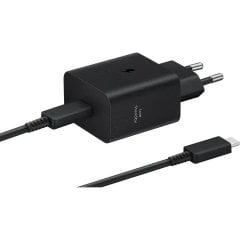 Зарядное устройство сетевое Samsung 45Вт USB-С PD PPS, USB-C кабель > USB-C, 1.8м, черный EP-T4511XBEGEU