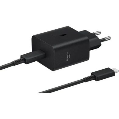 Зарядное устройство сетевое Samsung 45Вт USB-С PD PPS, USB-C кабель > USB-C, 1.8м, черный EP-T4511XBEGEU