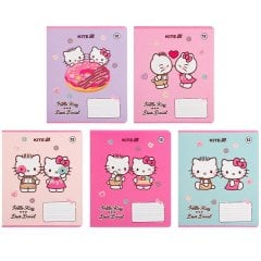 Тетрадь 12 листов, клетка, софт тач + УФ лак, Hello Kitty-2 Kite HK25-232-2