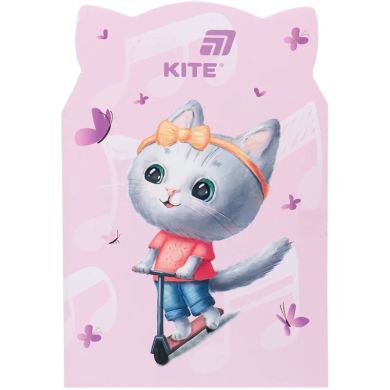 Блокнот м'яка обкладинка, 48 аркушів, Pink cat K25-461-2