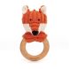 Деревянная игрушка-кольцо Лисичка Корди Рой беби Jellycat (Джелликэт) Little 14 см SR4WF, Оранжевый