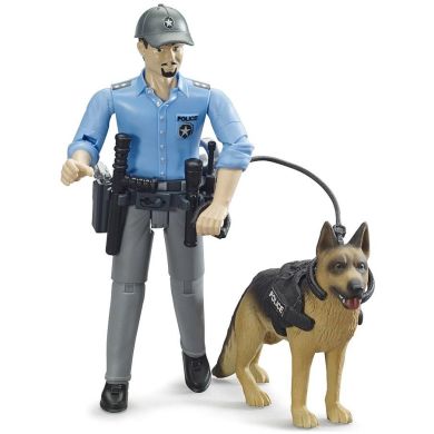 Іграшкова фігурка Поліцейський з собакою Bruder 62150