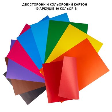 Картон кольоровий двосторонній Yes Pembe the Cat, 10 аркушів, А4, папка 956963