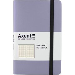 Книга записна Axent Partner Soft, 96 аркушів, клітинка, срібляста 8206-34-A