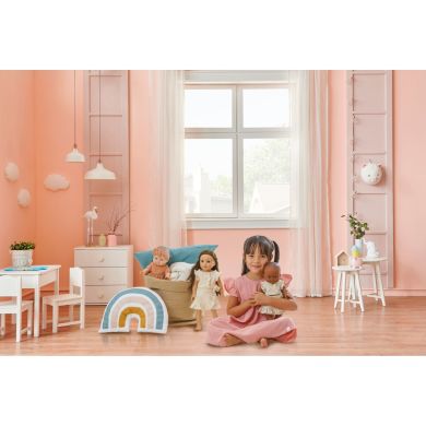 Комплект кофточка+юбка из муслина, молочный, на игрушку высотой 28-35 см Heless 1422