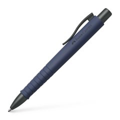Шариковая ручка Faber-Castell POLY BALL ХВ автоматическая каучуковый темно-синий корпус синяя 1,0 мм 30778