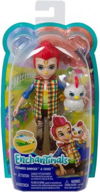 Кукла Петушок Редвард и Клак Enchantimals Redward Rooster Doll & Cluck Animal Friend Mattel 15 см GJX39