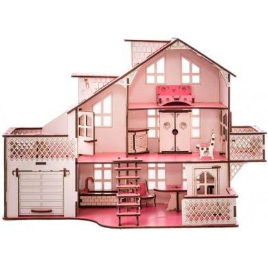 Кукольный дом GoodPlay 57х27х35 см с гаражом В 010