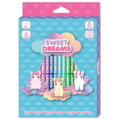 Набор карандашей 36 шт треугольник в упаковке Sweet Dreams KL11246