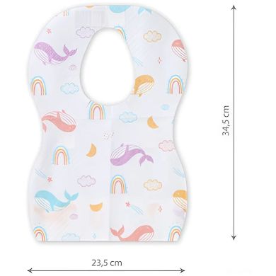 Нагрудник одноразовый 10 шт уп. 23,5 см x 34,5 см Babyono 878