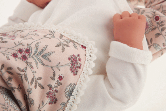 Пупс Ника Колета новорожденная в одежде с билетным принтом, 40 см, Antonio Juan (Антонио Хуан) 33010