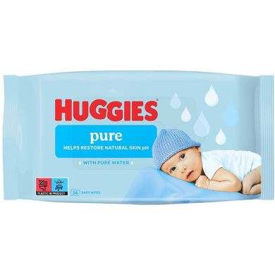 Серветки вологі Huggies Pure 56 шт 61266399 5029053550039
