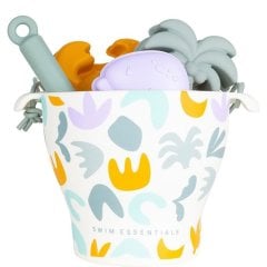 Силиконовый пляжный набор с ведром, лопатой и 3 формами Abstract Swim Essentials 2023SE1395