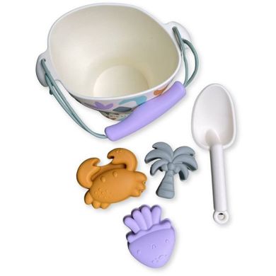 Силиконовый пляжный набор с ведром, лопатой и 3 формами Abstract Swim Essentials 2023SE1395