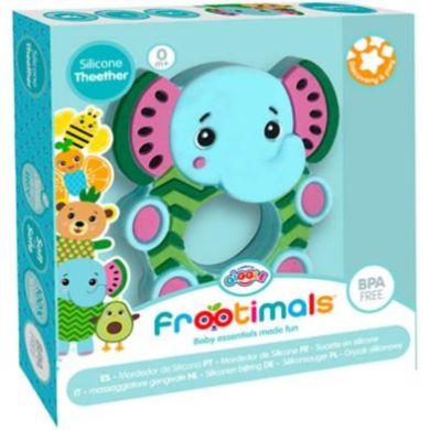 Силіконовий прорізувач та брязкальце melany melephant Frootimals FT00021