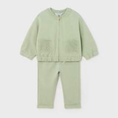 Спортивный костюм для девочки 2 ед. 4H, р.80 Mayoral Зеленый 1842