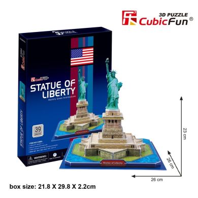 Тривимірна головоломка-конструктор Статуя Свободи Cubic Fun C080h