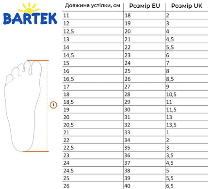 Туфлі дитячі на дівчинку Bartek 31 чорні W-65605/SZ/L3