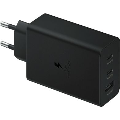 Зарядное устройство сетевое Samsung 65Вт 2xUSB-С PD PPS/USB-A, черный EP-T6530NBEGEU
