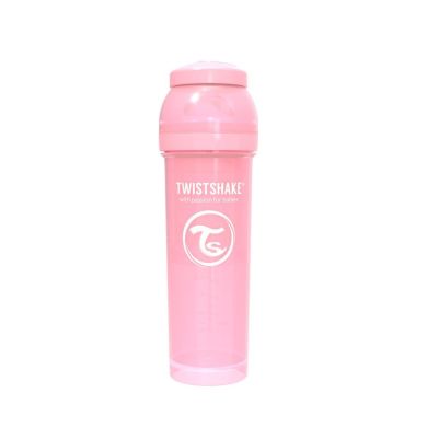 Антиколькова пляшечка Twistshake 330мл, світло-рожева 78261