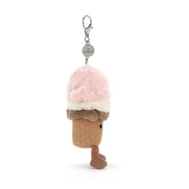 Брелок-мягкая игрушка Jellycat (Джелликэт) Amuseable Ice Cream Bag Charm A4CRBC