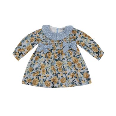 Детсоке платье Dr. Kid с цветами серое 9M DK373/OI20