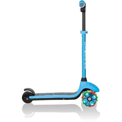 Электросамокат GLOBBER серии E MOTION 4 голубой, колеса с подсветкой, 50кг, 6+, 3 колеса 755-101