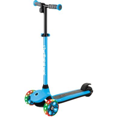 Электросамокат GLOBBER серии E MOTION 4 голубой, колеса с подсветкой, 50кг, 6+, 3 колеса 755-101
