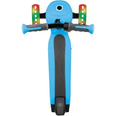 Электросамокат GLOBBER серии E MOTION 4 голубой, колеса с подсветкой, 50кг, 6+, 3 колеса 755-101