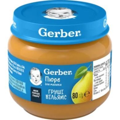 Фруктове пюре Gerber Груші Вільямс з 6 місяців 80 г 12309143 7613033513237