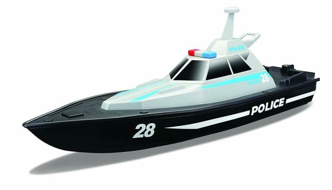 Катер игрушечный Maisto Tech High Speed Boat Police, на радиоуправлении, черный 82196 black / grey