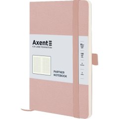 Книга записна Partner Soft Skin,125x195, 96 аркушів, клітинка,пудрова Axent 8616-24-A