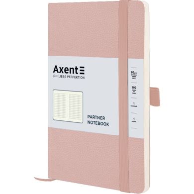 Книга записная Partner Soft Skin,125x195, 96 листов, клетка,пудровая Axent 8616-24-A
