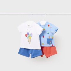 Комплект 2 футболки короткий рукав, 2 шорты 1E, р.56 Оранжевый Mayoral 1627