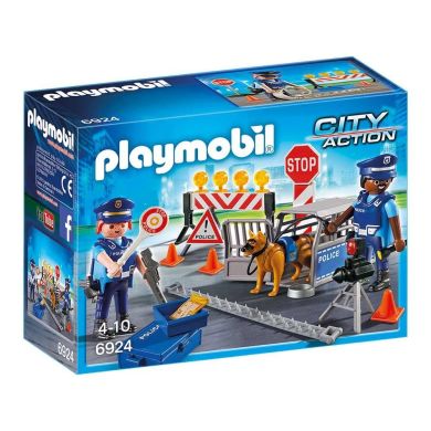 Конструктор Playmobil City Action Поліцейська дорожня огорожа 6924