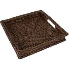 Квадратный плетеный поднос BOTANIO 40&times;45&times;5 см, коричневый La Porcellana Bianca U10226134A87