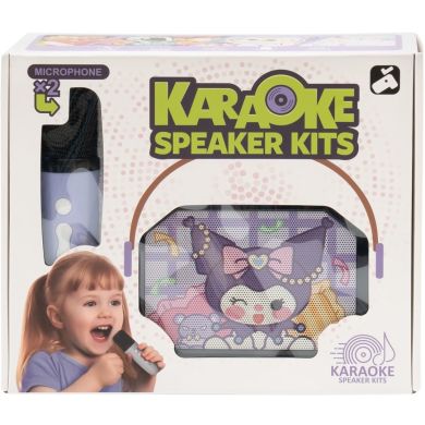 Детский караоке набор с динамиком и двумя микрофонами Kuromi XIE SHENG TOYS K9-KU