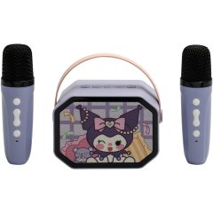 Детский караоке набор с динамиком и двумя микрофонами Kuromi XIE SHENG TOYS K9-KU