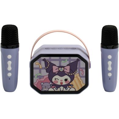 Детский караоке набор с динамиком и двумя микрофонами Kuromi XIE SHENG TOYS K9-KU