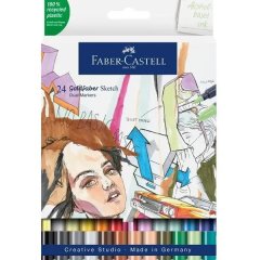 Набір двосторонніх маркерів Faber-Castell Goldfaber Gofa Sketch Markers, 12 кольорів 151691