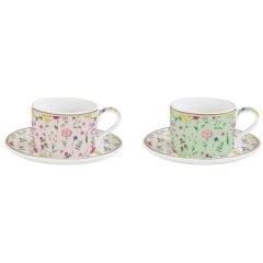 Набір із 2 чашок, 240 мл із блюдцями з порцеляни MEADOW FLOWERS POZZI MILANO M006R0132MFLO